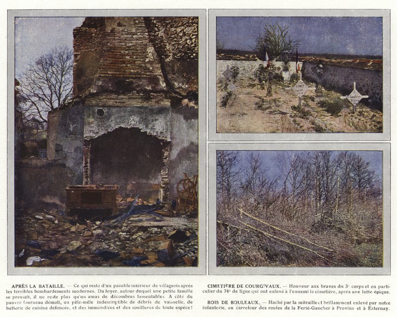Na de Slag, Begraafplaats van Courgivaux, Berkenbos door Jules Gervais Courtellemont