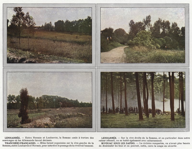 Lenharree, Lenharree, Franse loopgraven, bivak onder de sparren door Jules Gervais Courtellemont