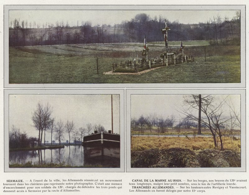 Sermaize, Kanaal van de Marne naar de Rijn, Duitse loopgraven door Jules Gervais Courtellemont