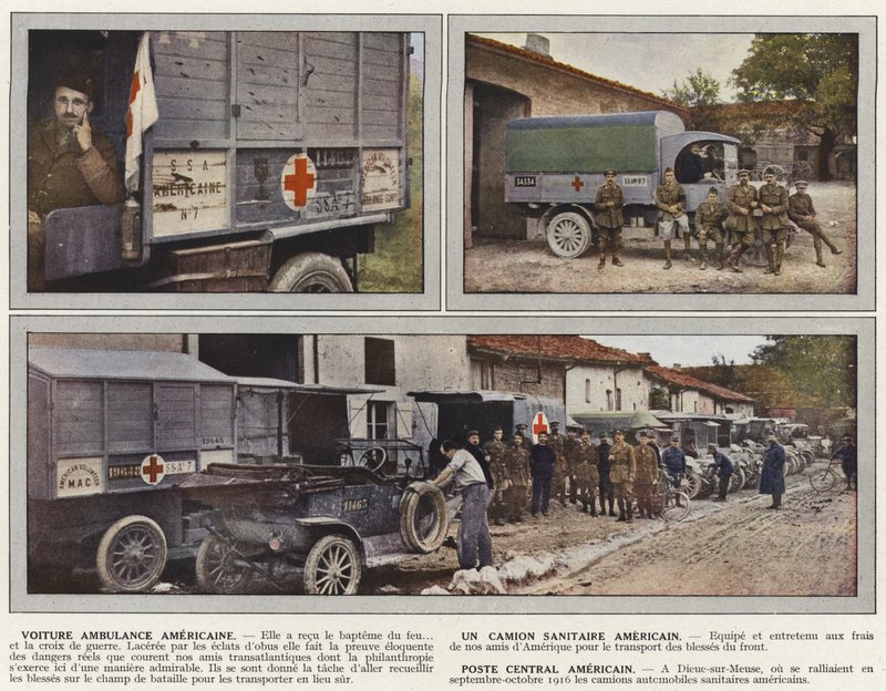 Amerikaanse Ambulancewagen, een Amerikaanse Sanitaire Vrachtwagen, Centraal Amerikaans Post door Jules Gervais Courtellemont