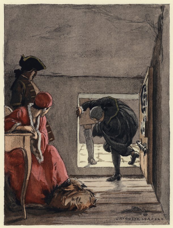 Illustratie voor memoires van Casanova (kleurenlitho) door Jules Marie Auguste Leroux