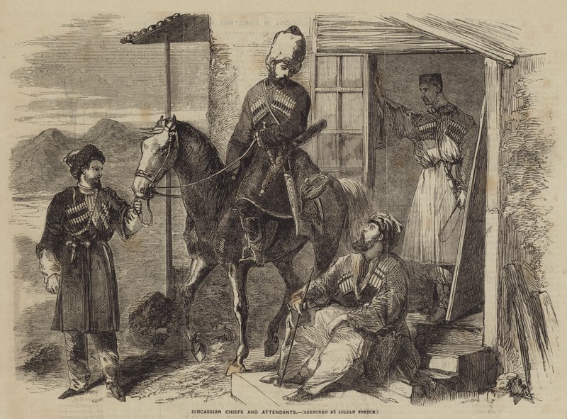Circassische hoofden en bedienden door Julian Portch