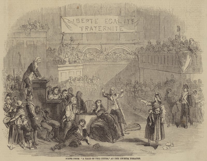 Scene uit Een Tale of Two Cities, in het Lyceum Theater door Julian Portch