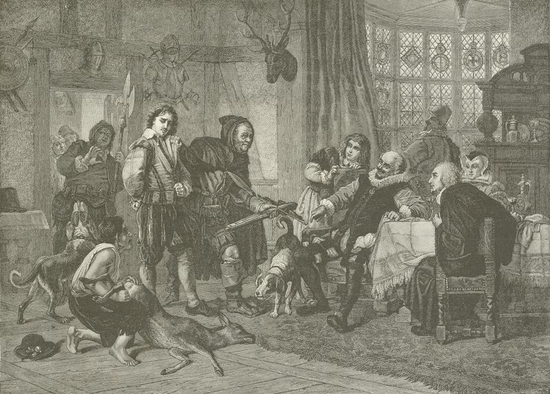 Shakespeare gearresteerd voor het stelen van herten door Julius Friedrich Anton Schrader