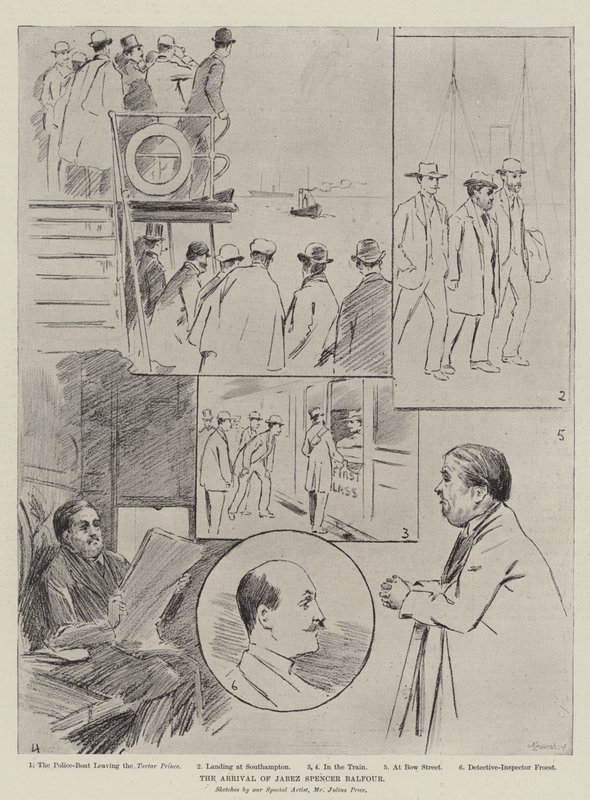 De aankomst van Jabez Spencer Balfour door Julius Mandes Price
