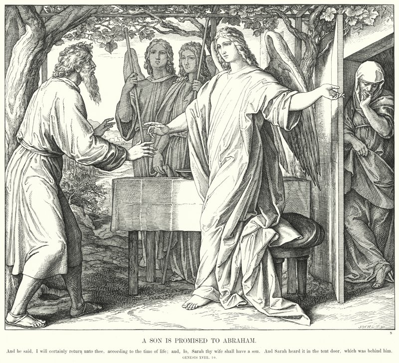 Een Zoon wordt aan Abraham Beloofd door Julius (after) Schnorr von Carolsfeld