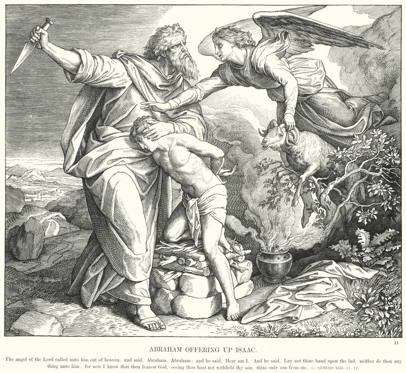 Abraham offert Isaak door Julius (after) Schnorr von Carolsfeld