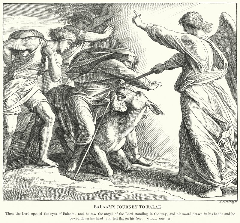 Bileams Reis naar Balak door Julius (after) Schnorr von Carolsfeld