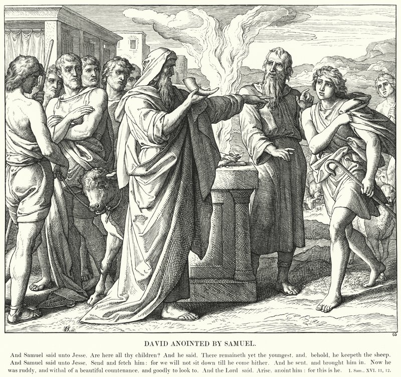 David Gezalft door Samuel door Julius (after) Schnorr von Carolsfeld