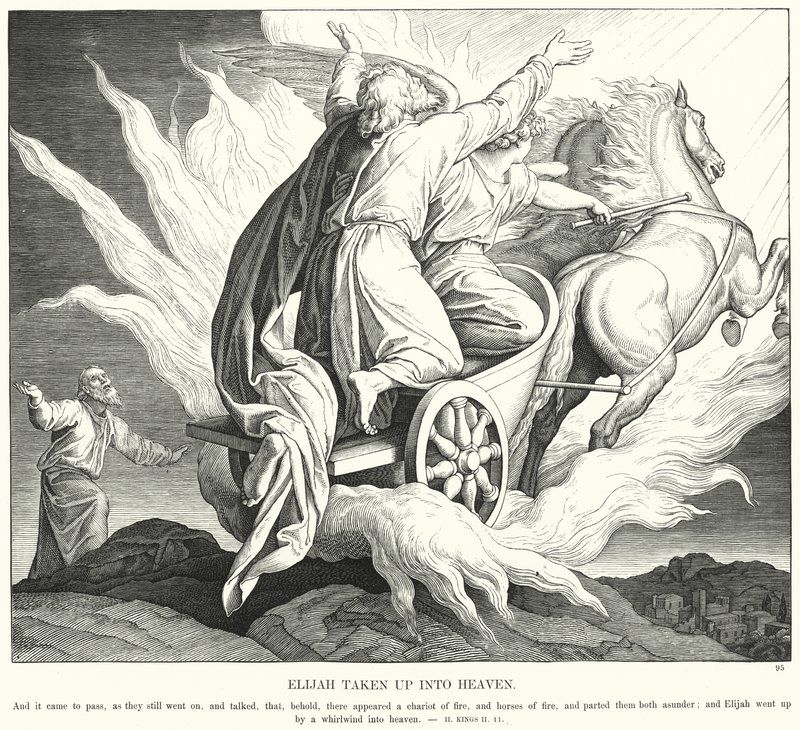 Elia wordt opgenomen in de hemel door Julius (after) Schnorr von Carolsfeld