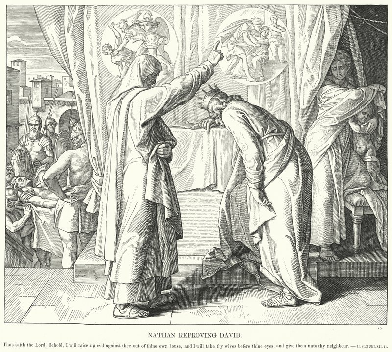 Nathan berispt David door Julius (after) Schnorr von Carolsfeld