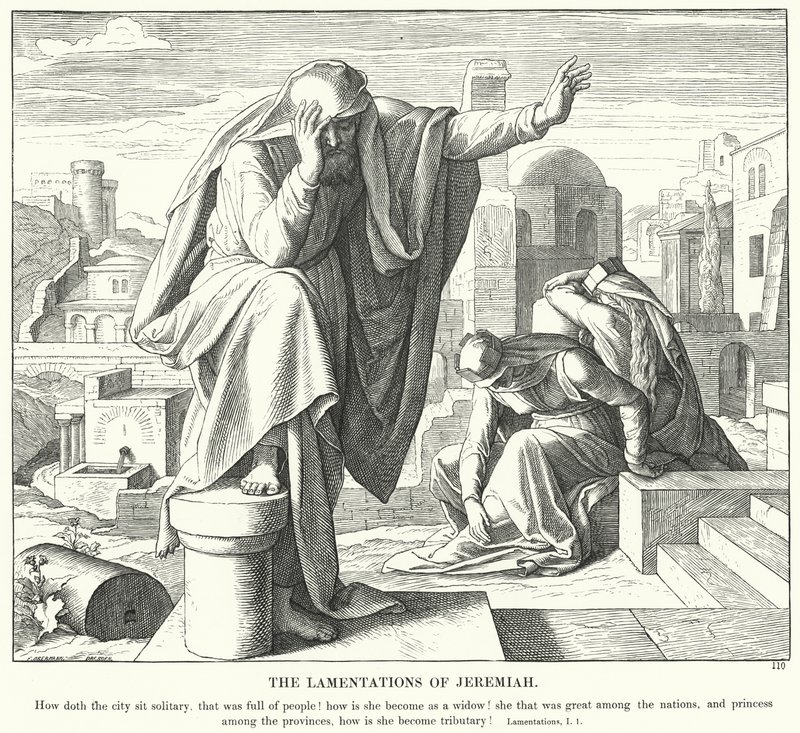 De Klaagliederen van Jeremia door Julius (after) Schnorr von Carolsfeld