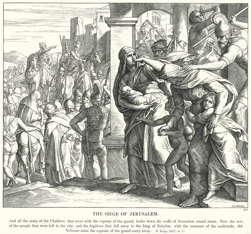 De Belegering van Jeruzalem door Julius (after) Schnorr von Carolsfeld