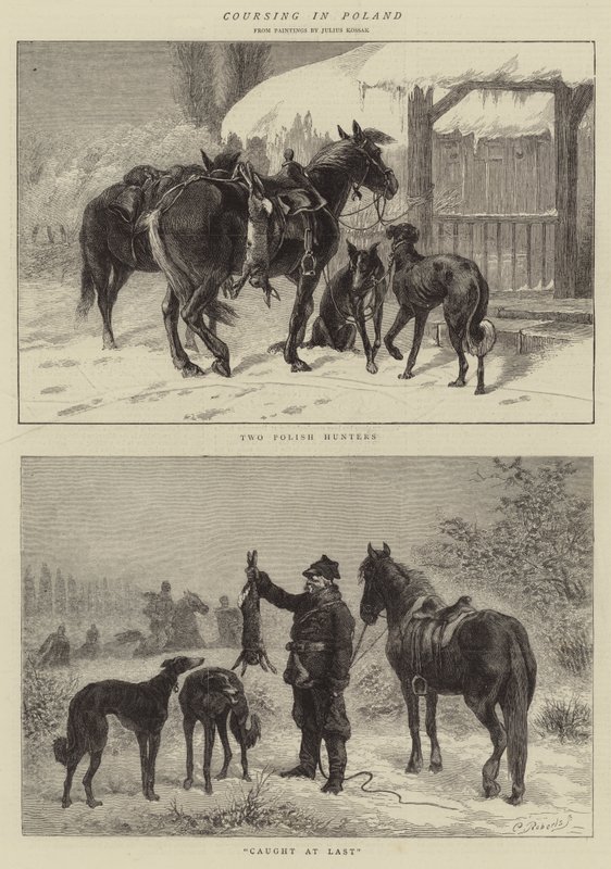 Coursing in Polen door Juliusz Fortunat Kossak