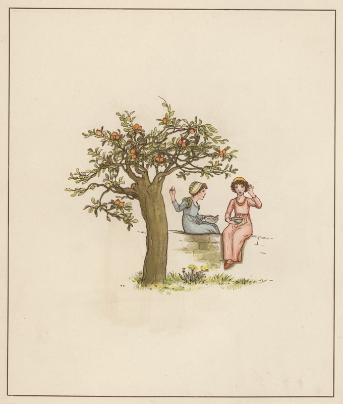 Kate Greenaway illustratie voor De rattenvanger van Hamelen door Robert Browning door Kate (after) Greenaway