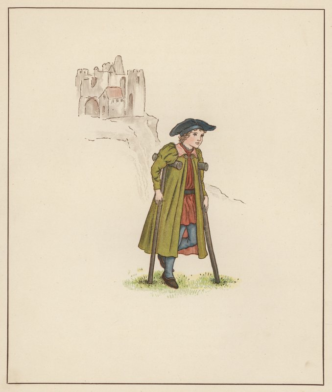 Kate Greenaway illustratie voor De rattenvanger van Hamelen door Robert Browning door Kate (after) Greenaway