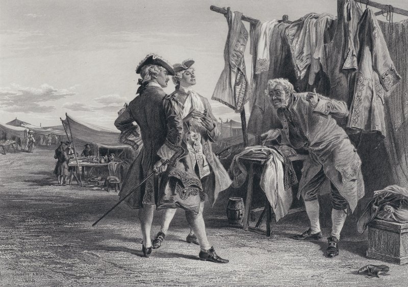 Illustratie voor De Piraat door Sir Walter Scott door Keeley Halswelle