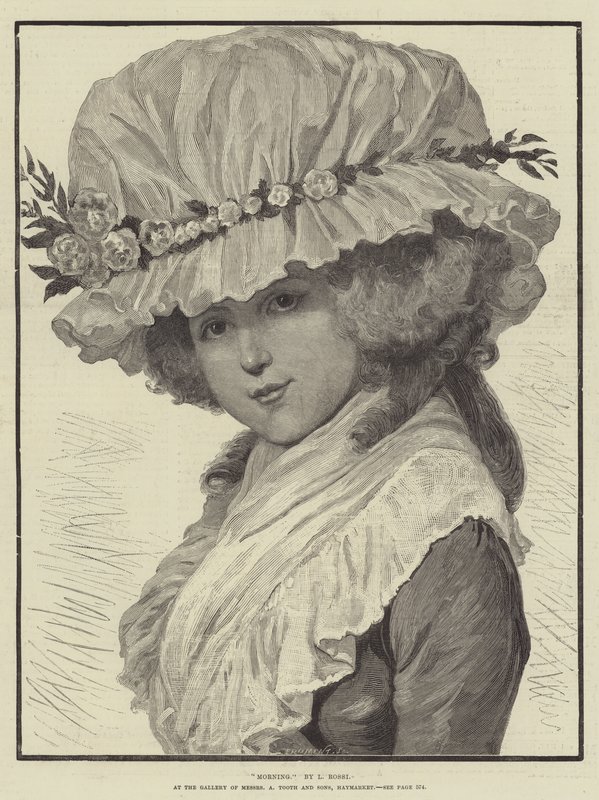 Ochtend, in de Galerij van Messers A Tooth and Sons, Haymarket door L. Rossi