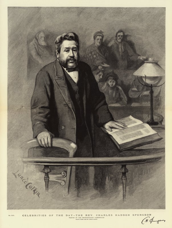Beroemdheden van de dag, de eerwaarde Charles Haddon Spurgeon door Lance Calkin