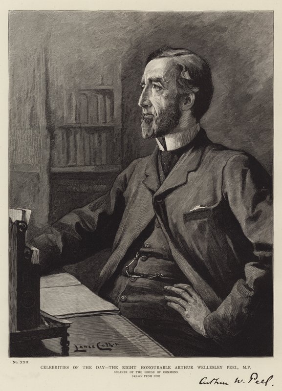 Beroemdheden van de Dag, de Eerwaarde Arthur Wellesley Peel, MP door Lance Calkin