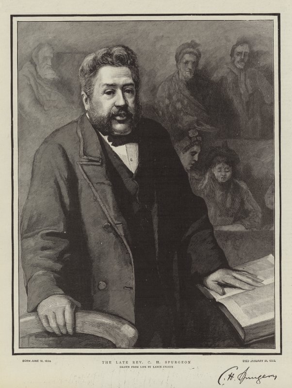 De overleden dominee C H Spurgeon door Lance Calkin
