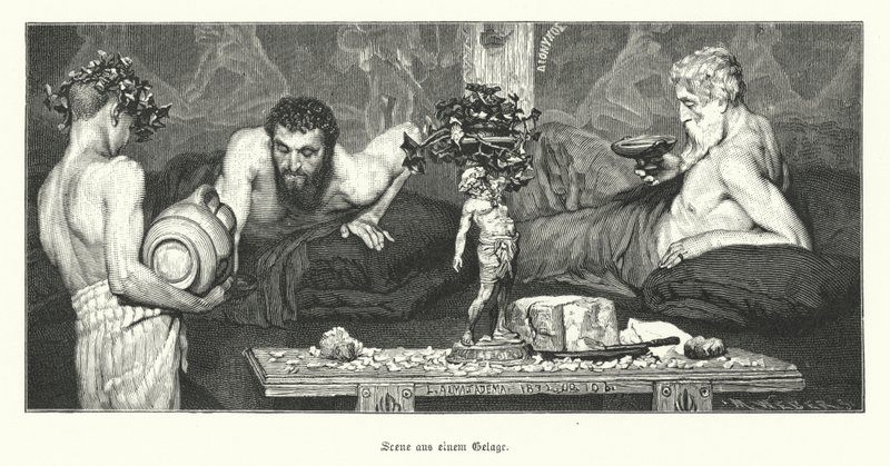 Griekse Wijn door Lawrence (after) Alma Tadema