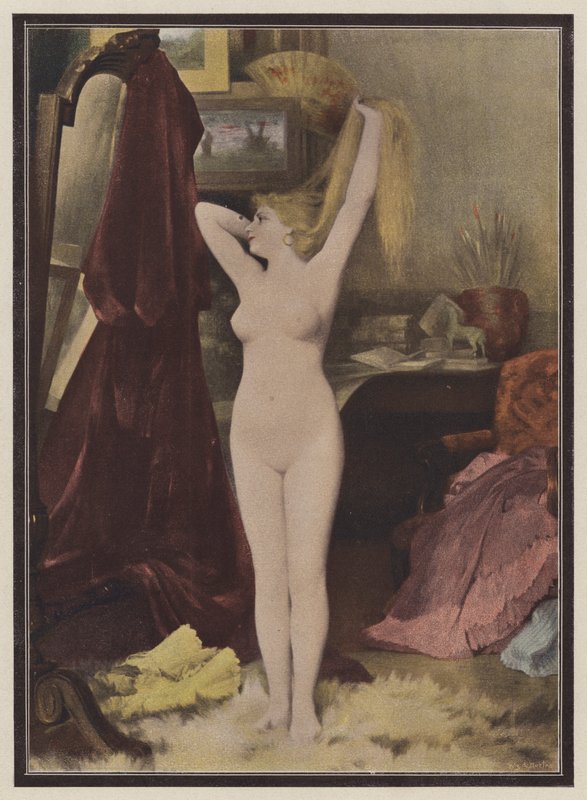 Het model door Leon Auguste Cesar Hodebert