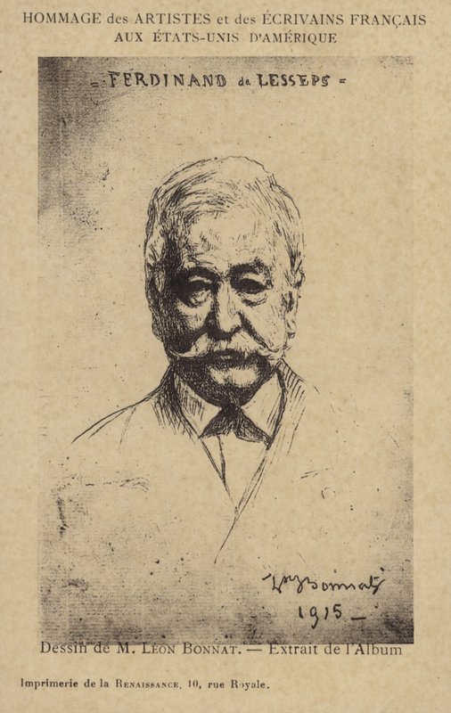 Ferdinand de Lesseps (1805-1894), Franse ondernemer en kanaalbouwer door Leon Joseph Florentin Bonnat