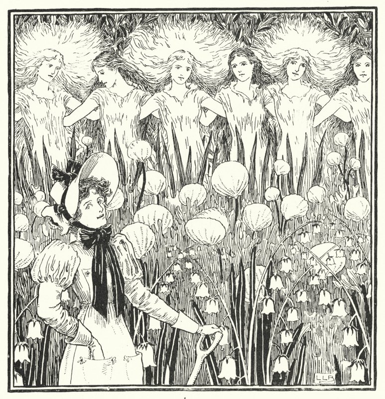 Meesteres Mary, heel anders, hoe groeit je tuin (gravure) door Leonard Leslie Brooke