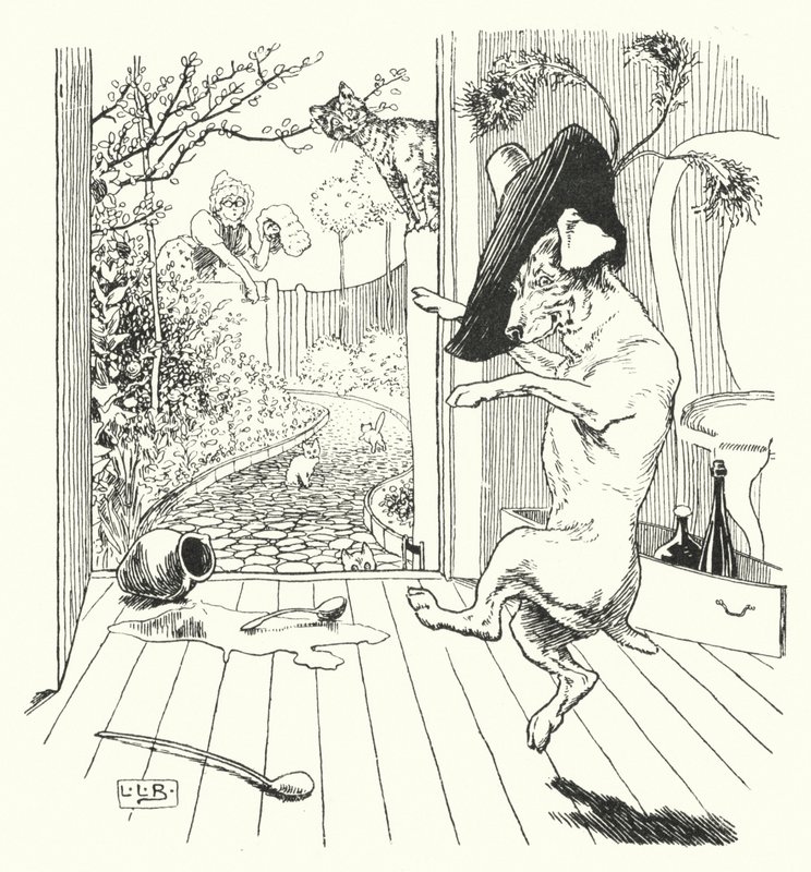 Oude Moeder Hubbard door Leonard Leslie Brooke