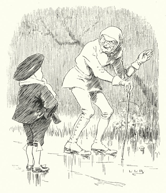 Op een mistige vochtige ochtend, toen het weer bewolkt was door Leonard Leslie Brooke