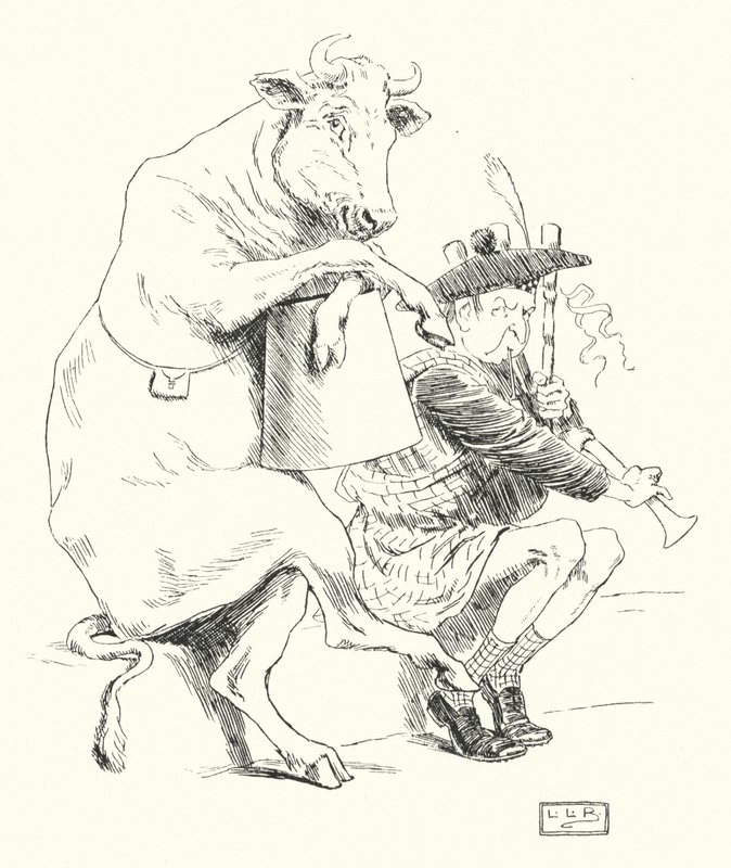 Er was een doedelzakspeler, hij had een koe door Leonard Leslie Brooke