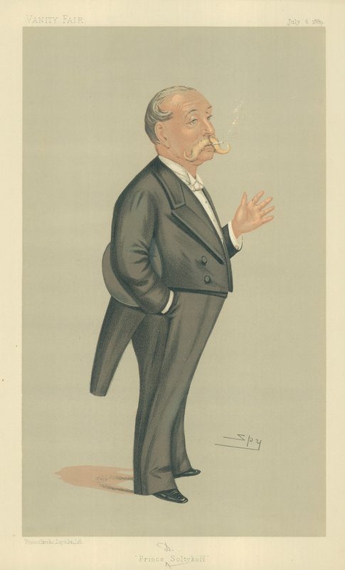HSH Prins Demtrey Soltykoff, Prins Soltykoff, 6 juli 1889, Vanity Fair cartoon door Leslie Matthew Ward