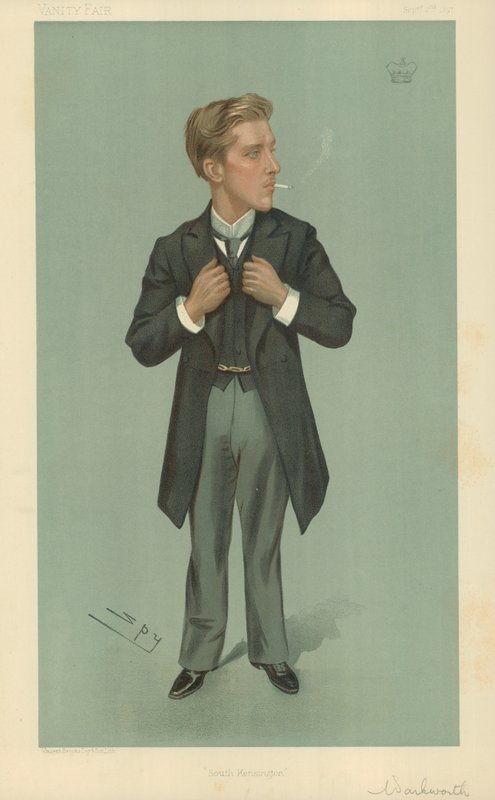 Lord Warkworth, South Kensington, 2 september 1897, Vanity Fair cartoon door Leslie Matthew Ward