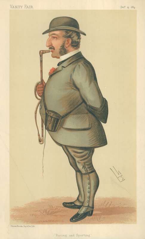 De heer Leopold de Rothschild, Racing and sporting, 13 december 1884, Vanity Fair cartoon door Leslie Matthew Ward