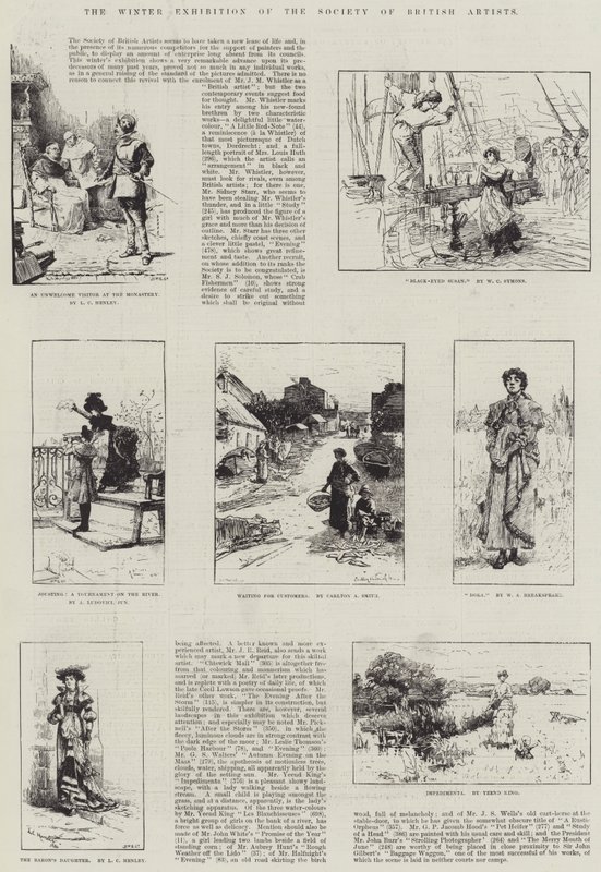 De Wintertentoonstelling van de Society of British Artists door Lionel Charles Henley