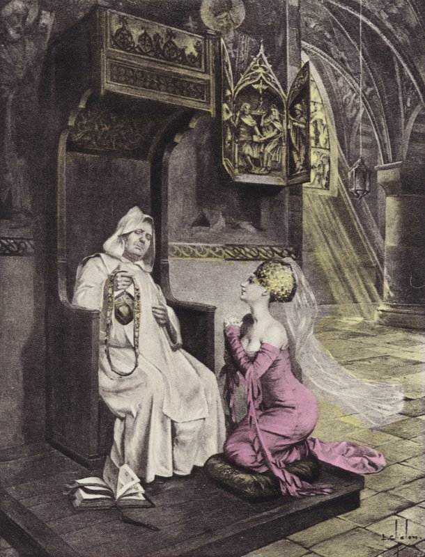 De Dame en de Monnik, Derde Dag, Derde Verhaal door Louis Chalon