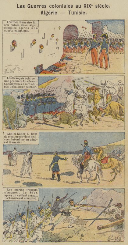 De koloniale oorlogen in de 19e eeuw, Algerije, Tunesië door Louis Charles (after) Bombled