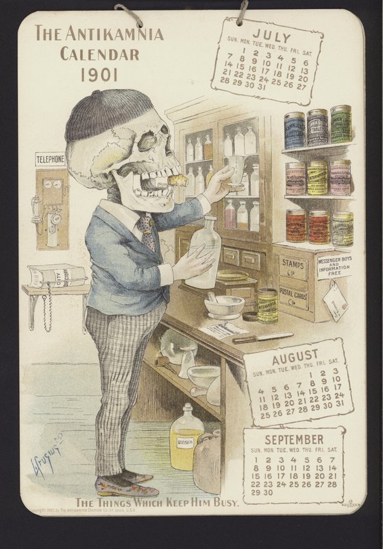 Illustratie voor Antikamnia Kalender, 1901 door Louis Crucius or Crusuius