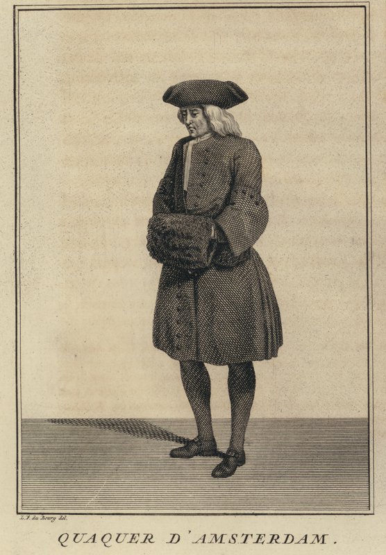 Quaker uit Amsterdam, Nederland door Louis Fabricius (after) Dubourg