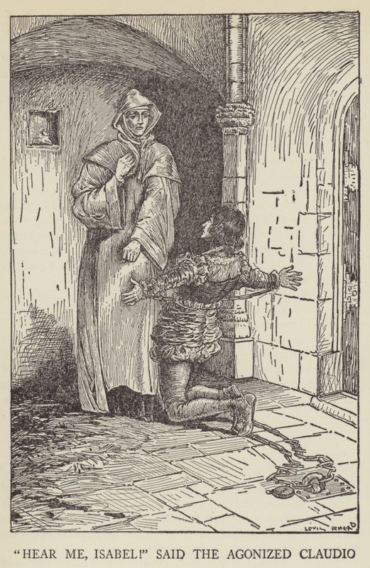 Hoor mij, Isabel! zei de geagiteerde Claudio door Louis John Rhead