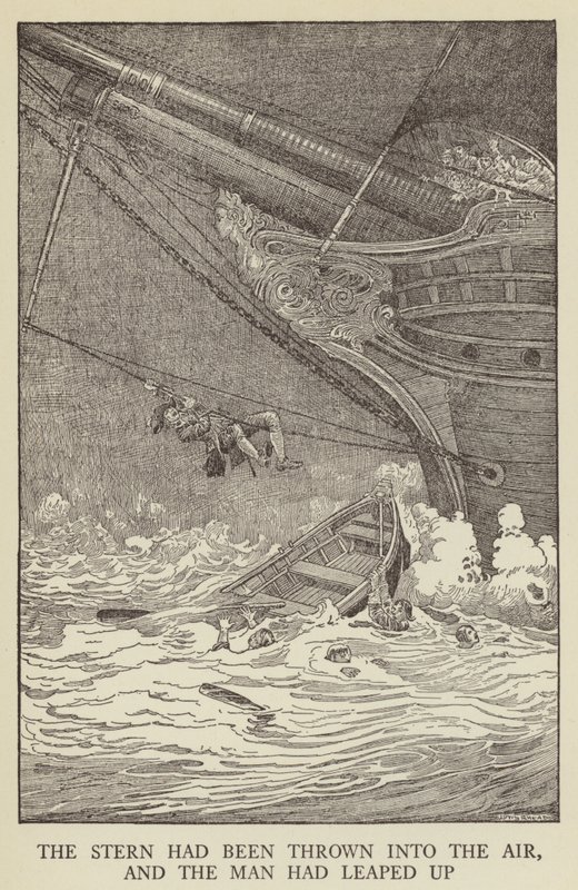 Illustratie voor Kidnapped door Robert Louis Stevenson door Louis John Rhead