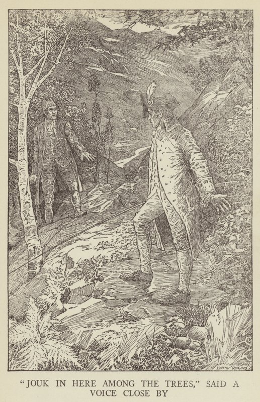 Illustratie voor Kidnapped door Robert Louis Stevenson door Louis John Rhead