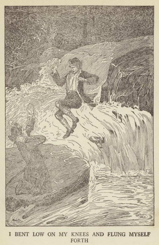Illustratie voor Kidnapped door Robert Louis Stevenson door Louis John Rhead