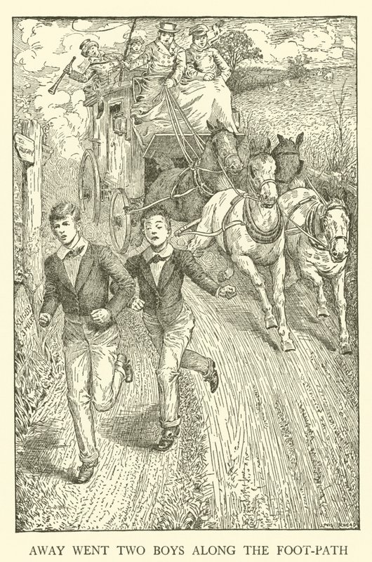 Illustratie voor Tom Browns School-Days door Louis John Rhead
