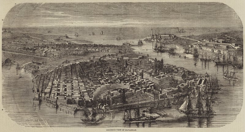 Vogelvlucht Uitzicht op Havanna door Louis Le Breton