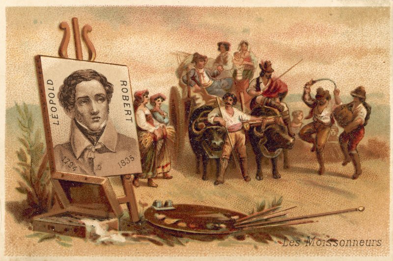 De Oogsters door Louis Leopold Robert door Louis Leopold Robert