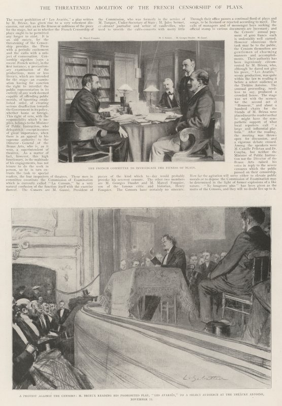 De dreigende afschaffing van de Franse toneelcensuur door Louis Remy Sabattier