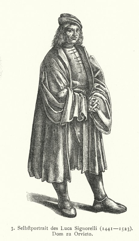 Zelfportret van Italiaanse Renaissance kunstenaar Luca Signorelli door Luca Signorelli