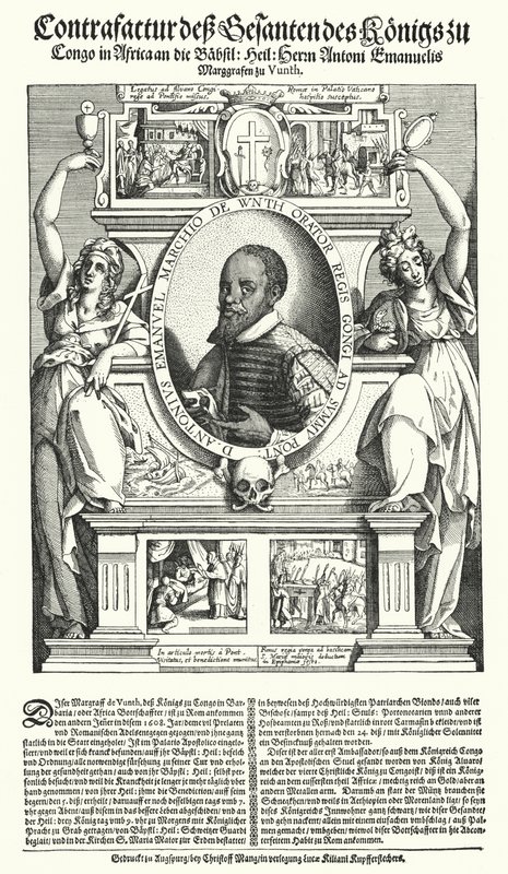 Postuum portret van de Ambassadeur van de Koning van Congo bij de Paus door Lucas Kilian